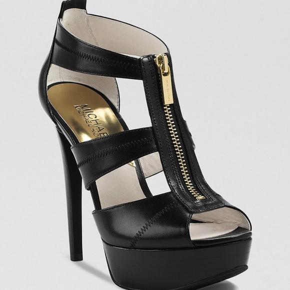 michael kors heels zipper